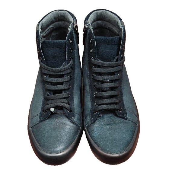 Camper High Top Leather Sneakers Black Men’s 41 | K300159 Zip Lace Casual Shoes - Picture 2 of 16